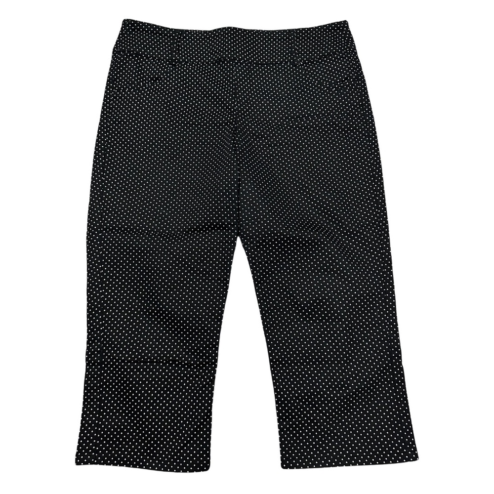 Women’s Black and White Polka Dot Capri Pants Size 12